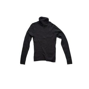 Gap Basics Solid Dark Grey Turtleneck Sweater- Size Large